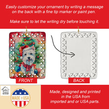 Load image into Gallery viewer, Westie Christmas Porcelain Ornament