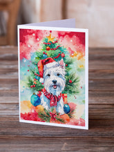 Load image into Gallery viewer, Westie Christmas Greeting Cards - Blank Note Cards – 8-Pack of Artist-Designed Cards with Envelopes