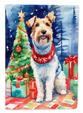 Load image into Gallery viewer, Wire Fox Terrier Christmas House Flag
