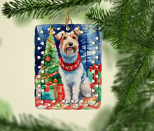 Load image into Gallery viewer, Wire Fox Terrier Christmas Porcelain Ornament
