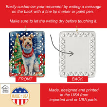 Load image into Gallery viewer, Wire Fox Terrier Christmas Porcelain Ornament
