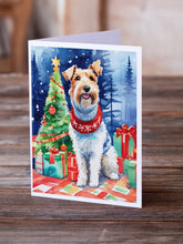 Load image into Gallery viewer, Wire Fox Terrier Christmas Greeting Cards - Blank Note Cards – 8-Pack of Artist-Designed Cards with Envelopes