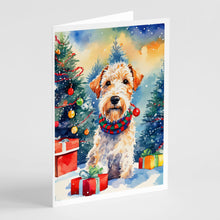 Load image into Gallery viewer, Wire Fox Terrier Christmas Greeting Cards - Blank Note Cards – 8-Pack of Artist-Designed Cards with Envelopes