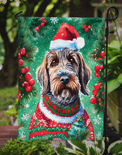 Load image into Gallery viewer, Wirehaired Pointing Griffon Christmas Garden Flag – Cozy Dog Holiday Decor with Tree &amp; Presents