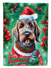 Load image into Gallery viewer, Wirehaired Pointing Griffon Christmas Garden Flag – Cozy Dog Holiday Decor with Tree &amp; Presents