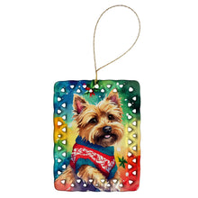 Load image into Gallery viewer, Yorkshire Terrier Yorkie Christmas Porcelain Ornament