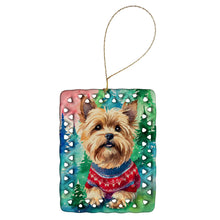 Load image into Gallery viewer, Yorkshire Terrier Yorkie Christmas Porcelain Ornament