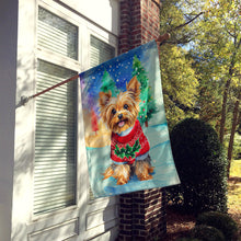 Load image into Gallery viewer, Yorkshire Terrier Yorkie Christmas House Flag