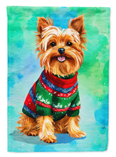 Load image into Gallery viewer, Yorkshire Terrier Yorkie Christmas House Flag