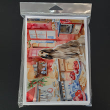 Load image into Gallery viewer, Afghan Hound Christmas Cookies Greeting Cards - Blank Note Cards – 8-Pack of Artist-Designed Cards with Envelopes