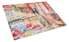 Load image into Gallery viewer, Afghan Hound Christmas Cookies Glass Cutting Boards – Durable, Decorative Kitchen Art