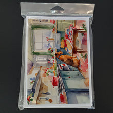 Load image into Gallery viewer, Airedale Terrier Christmas Cookies Greeting Cards - Blank Note Cards – 8-Pack of Artist-Designed Cards with Envelopes