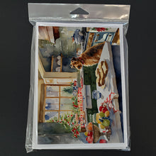 Load image into Gallery viewer, Airedale Terrier Christmas Cookies Greeting Cards - Blank Note Cards – 8-Pack of Artist-Designed Cards with Envelopes