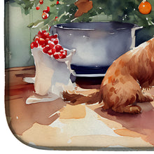 Load image into Gallery viewer, Airedale Terrier Christmas Cookies Dish Drying Mat