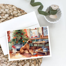 Load image into Gallery viewer, Airedale Terrier Christmas Cookies Greeting Cards - Blank Note Cards – 8-Pack of Artist-Designed Cards with Envelopes