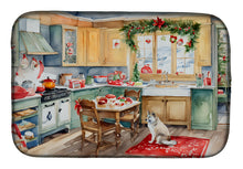 Load image into Gallery viewer, Alaskan Klee Kai Christmas Cookies Dish Drying Mat