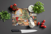 Load image into Gallery viewer, Alaskan Malamute Christmas Cookies Glass Cutting Boards – Durable, Decorative Kitchen Art
