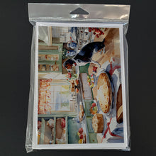 Load image into Gallery viewer, American English Coonhound Christmas Cookies Greeting Cards - Blank Note Cards – 8-Pack of Artist-Designed Cards with Envelopes