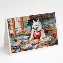 Load image into Gallery viewer, American Eskimo Christmas Cookies Greeting Cards - Blank Note Cards – 8-Pack of Artist-Designed Cards with Envelopes
