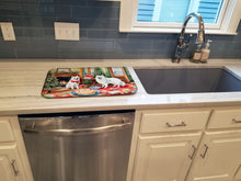 Load image into Gallery viewer, American Eskimo Christmas Cookies Dish Drying Mat