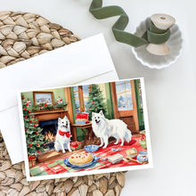 Load image into Gallery viewer, American Eskimo Christmas Cookies Greeting Cards - Blank Note Cards – 8-Pack of Artist-Designed Cards with Envelopes