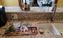 Load image into Gallery viewer, American Eskimo Christmas Cookies Dish Drying Mat