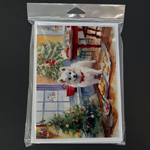 Load image into Gallery viewer, American Eskimo Christmas Cookies Greeting Cards - Blank Note Cards – 8-Pack of Artist-Designed Cards with Envelopes