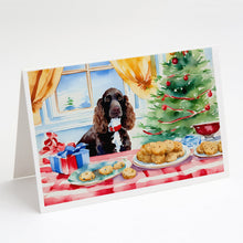 Load image into Gallery viewer, American Water Spaniel Christmas Cookies Greeting Cards - Blank Note Cards – 8-Pack of Artist-Designed Cards with Envelopes