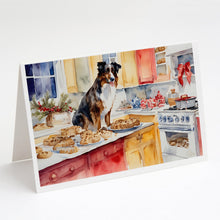 Load image into Gallery viewer, Australian Shepherd Christmas Cookies Greeting Cards - Blank Note Cards – 8-Pack of Artist-Designed Cards with Envelopes