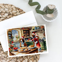 Load image into Gallery viewer, Basset Hound Christmas Cookies Greeting Cards - Blank Note Cards – 8-Pack of Artist-Designed Cards with Envelopes