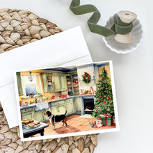 Load image into Gallery viewer, Basset Hound Christmas Cookies Greeting Cards - Blank Note Cards – 8-Pack of Artist-Designed Cards with Envelopes