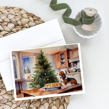 Load image into Gallery viewer, Basset Hound Christmas Cookies Greeting Cards - Blank Note Cards – 8-Pack of Artist-Designed Cards with Envelopes