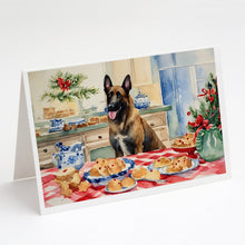 Load image into Gallery viewer, Belgian Malinois Christmas Cookies Greeting Cards - Blank Note Cards – 8-Pack of Artist-Designed Cards with Envelopes