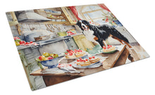 Load image into Gallery viewer, Bernese Mountain Dog Christmas Cookies Glass Cutting Boards – Durable, Decorative Kitchen Art