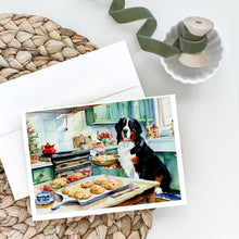 Load image into Gallery viewer, Bernese Mountain Dog Christmas Cookies Greeting Cards - Blank Note Cards – 8-Pack of Artist-Designed Cards with Envelopes