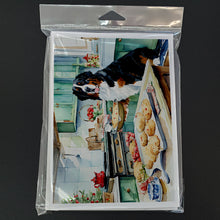 Load image into Gallery viewer, Bernese Mountain Dog Christmas Cookies Greeting Cards - Blank Note Cards – 8-Pack of Artist-Designed Cards with Envelopes