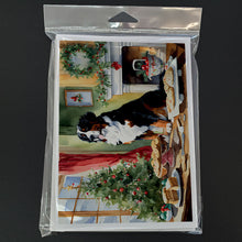 Load image into Gallery viewer, Bernese Mountain Dog Christmas Cookies Greeting Cards - Blank Note Cards – 8-Pack of Artist-Designed Cards with Envelopes