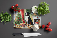 Load image into Gallery viewer, Bernese Mountain Dog Christmas Cookies Glass Cutting Boards – Durable, Decorative Kitchen Art