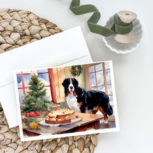 Load image into Gallery viewer, Bernese Mountain Dog Christmas Cookies Greeting Cards - Blank Note Cards – 8-Pack of Artist-Designed Cards with Envelopes