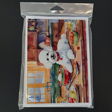 Load image into Gallery viewer, Bichon Frise Christmas Cookies Greeting Cards - Blank Note Cards – 8-Pack of Artist-Designed Cards with Envelopes