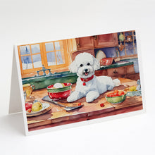 Load image into Gallery viewer, Bichon Frise Christmas Cookies Greeting Cards - Blank Note Cards – 8-Pack of Artist-Designed Cards with Envelopes
