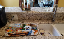 Load image into Gallery viewer, Bichon Frise Christmas Cookies Dish Drying Mat