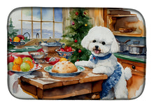 Load image into Gallery viewer, Bichon Frise Christmas Cookies Dish Drying Mat
