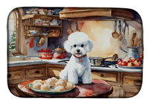 Load image into Gallery viewer, Bichon Frise Christmas Cookies Dish Drying Mat