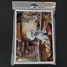 Load image into Gallery viewer, Bichon Frise Christmas Cookies Greeting Cards - Blank Note Cards – 8-Pack of Artist-Designed Cards with Envelopes