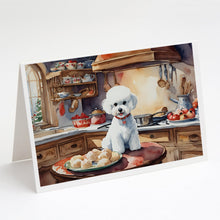 Load image into Gallery viewer, Bichon Frise Christmas Cookies Greeting Cards - Blank Note Cards – 8-Pack of Artist-Designed Cards with Envelopes