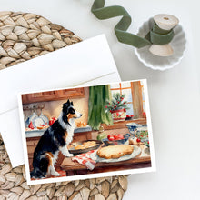 Load image into Gallery viewer, Border Collie Christmas Cookies Greeting Cards - Blank Note Cards – 8-Pack of Artist-Designed Cards with Envelopes