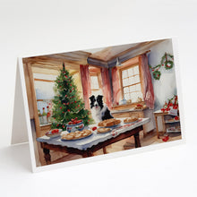 Load image into Gallery viewer, Border Collie Christmas Cookies Greeting Cards - Blank Note Cards – 8-Pack of Artist-Designed Cards with Envelopes