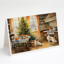 Load image into Gallery viewer, Borzoi Christmas Cookies Greeting Cards - Blank Note Cards – 8-Pack of Artist-Designed Cards with Envelopes