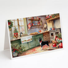 Load image into Gallery viewer, Boston Terrier Christmas Cookies Greeting Cards - Blank Note Cards – 8-Pack of Artist-Designed Cards with Envelopes
